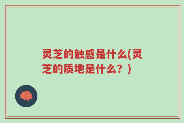 灵芝的触感是什么(灵芝的质地是什么?)-第1张图片-超越 灵芝的触感是什么(灵芝的质地是什么?)-第1张图片-超越