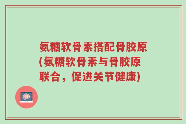 氨糖软骨素搭配骨胶原(氨糖软骨素与骨胶原联合,促进关节健康)-第1张图片-超越 氨糖软骨素搭配骨胶原(氨糖软骨素与骨胶原联合,促进关节健康)-第1张图片-超越