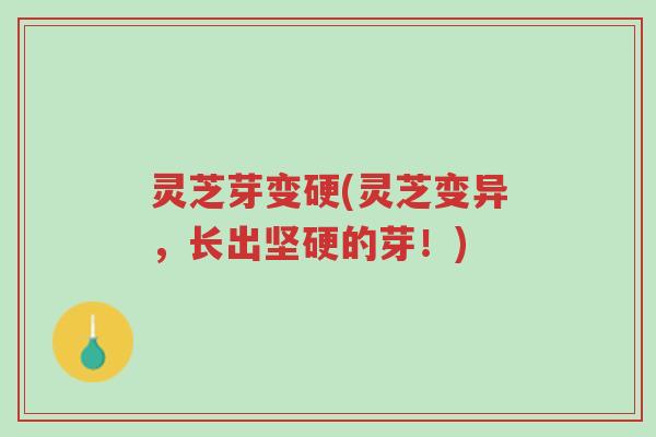 灵芝芽变硬(灵芝变异,长出坚硬的芽!)-第1张图片-超越 灵芝芽变硬(灵芝变异,长出坚硬的芽!)-第1张图片-超越