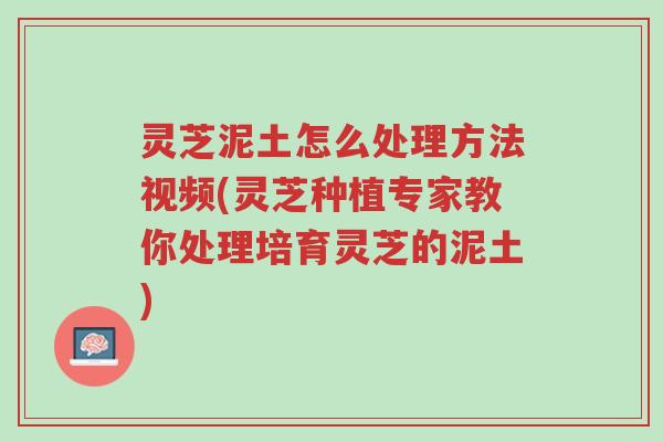 灵芝泥土怎么处理方法视频(灵芝种植专家教你处理培育灵芝的泥土)-第1张图片-超越