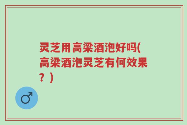 灵芝用高梁酒泡好吗(高梁酒泡灵芝有何效果?)-第1张图片-超越 灵芝用高梁酒泡好吗(高梁酒泡灵芝有何效果?)-第1张图片-超越