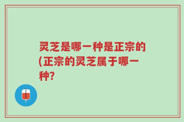 灵芝是哪一种是正宗的(正宗的灵芝属于哪一种?-第1张图片-超越 灵芝是哪一种是正宗的(正宗的灵芝属于哪一种?-第1张图片-超越