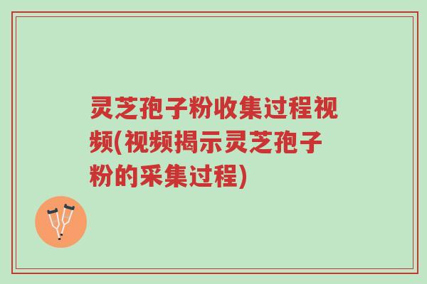 灵芝孢子粉收集过程视频(视频揭示灵芝孢子粉的采集过程)-第1张图片-超越