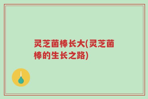 灵芝菌棒长大(灵芝菌棒的生长之路)-第1张图片-超越 灵芝菌棒长大(灵芝菌棒的生长之路)-第1张图片-超越
