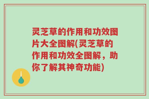 灵芝草的作用和功效图片大全图解(灵芝草的作用和功效全图解,助你了解其神奇功能)-第1张图片-超越 灵芝草的作用和功效图片大全图解(灵芝草的作用和功效全图解,助你了解其神奇功能)-第1张图片-超越