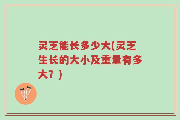 灵芝能长多少大(灵芝生长的大小及重量有多大？)-第1张图片-超越