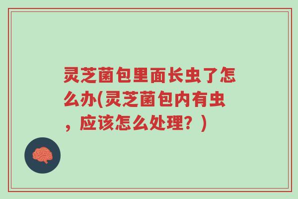 灵芝菌包里面长虫了怎么办(灵芝菌包内有虫,应该怎么处理?)-第1张图片-超越 灵芝菌包里面长虫了怎么办(灵芝菌包内有虫,应该怎么处理?)-第1张图片-超越
