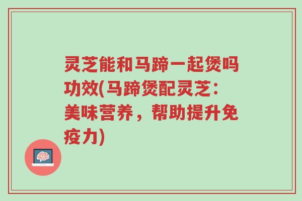 灵芝能和马蹄一起煲吗功效(马蹄煲配灵芝:美味营养,帮助提升免疫力)-第1张图片-超越 灵芝能和马蹄一起煲吗功效(马蹄煲配灵芝:美味营养,帮助提升免疫力)-第1张图片-超越