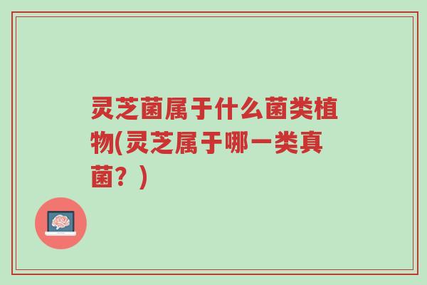 灵芝菌属于什么菌类植物(灵芝属于哪一类真菌？)-第1张图片-超越
