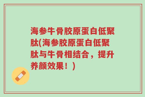 海参牛骨胶原蛋白低聚肽(海参胶原蛋白低聚肽与牛骨相结合,提升养颜效果!)-第1张图片-超越 海参牛骨胶原蛋白低聚肽(海参胶原蛋白低聚肽与牛骨相结合,提升养颜效果!)-第1张图片-超越