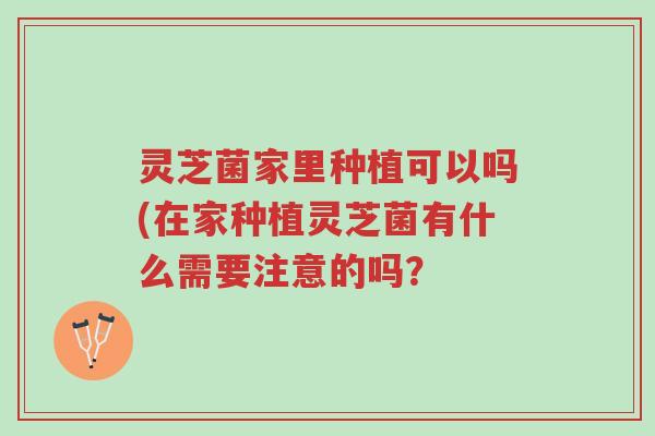 灵芝菌家里种植可以吗(在家种植灵芝菌有什么需要注意的吗?-第1张图片-超越 灵芝菌家里种植可以吗(在家种植灵芝菌有什么需要注意的吗?-第1张图片-超越