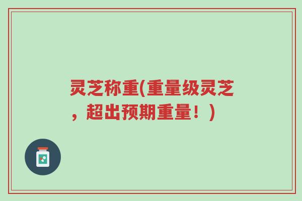 灵芝称重(重量级灵芝,超出预期重量!)-第1张图片-超越 灵芝称重(重量级灵芝,超出预期重量!)-第1张图片-超越