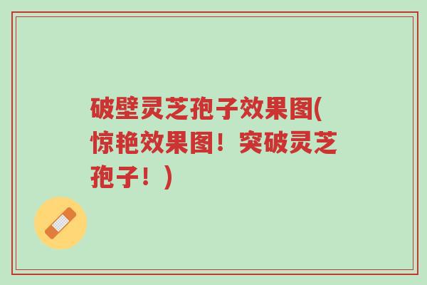 破壁灵芝孢子效果图(惊艳效果图!突破灵芝孢子!)-第1张图片-超越 破壁灵芝孢子效果图(惊艳效果图!突破灵芝孢子!)-第1张图片-超越