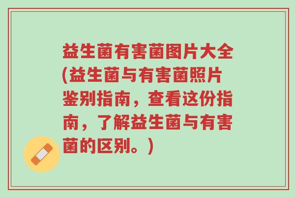 益生菌有害菌图片大全(益生菌与有害菌照片鉴别指南,查看这份指南,了解益生菌与有害菌的区别。)-第1张图片-超越 益生菌有害菌图片大全(益生菌与有害菌照片鉴别指南,查看这份指南,了解益生菌与有害菌的区别。)-第1张图片-超越