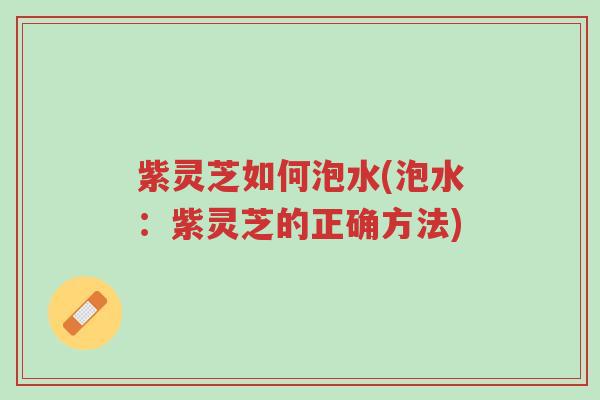 紫灵芝如何泡水(泡水:紫灵芝的正确方法)-第1张图片-超越 紫灵芝如何泡水(泡水:紫灵芝的正确方法)-第1张图片-超越