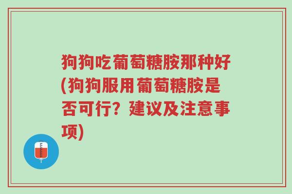 狗狗吃葡萄糖胺那种好(狗狗服用葡萄糖胺是否可行?建议及注意事项)-第1张图片-超越 狗狗吃葡萄糖胺那种好(狗狗服用葡萄糖胺是否可行?建议及注意事项)-第1张图片-超越