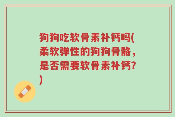 狗狗吃软骨素补钙吗(柔软弹性的狗狗骨骼，是否需要软骨素补钙？)-第1张图片-超越