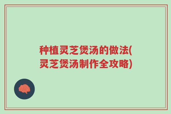 种植灵芝煲汤的做法(灵芝煲汤制作全攻略)-第1张图片-超越 种植灵芝煲汤的做法(灵芝煲汤制作全攻略)-第1张图片-超越