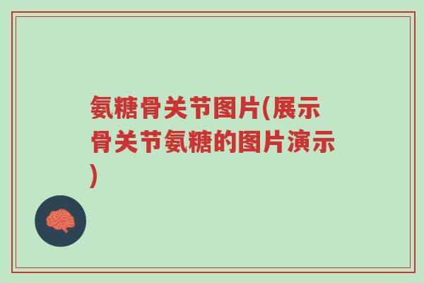 氨糖骨关节图片(展示骨关节氨糖的图片演示)-第1张图片-超越 氨糖骨关节图片(展示骨关节氨糖的图片演示)-第1张图片-超越
