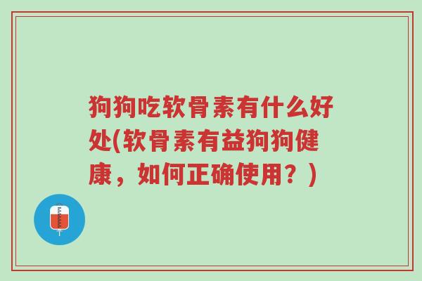 狗狗吃软骨素有什么好处(软骨素有益狗狗健康,如何正确使用?)-第1张图片-超越 狗狗吃软骨素有什么好处(软骨素有益狗狗健康,如何正确使用?)-第1张图片-超越