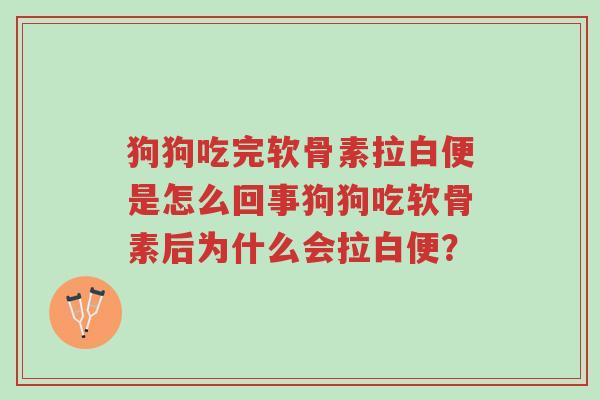 狗狗吃完软骨素拉白便是怎么回事狗狗吃软骨素后为什么会拉白便?-第1张图片-超越 狗狗吃完软骨素拉白便是怎么回事狗狗吃软骨素后为什么会拉白便?-第1张图片-超越