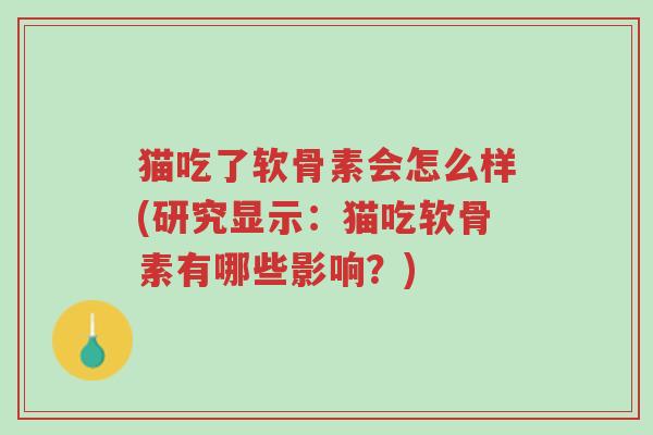 猫吃了软骨素会怎么样(研究显示:猫吃软骨素有哪些影响?)-第1张图片-超越 猫吃了软骨素会怎么样(研究显示:猫吃软骨素有哪些影响?)-第1张图片-超越