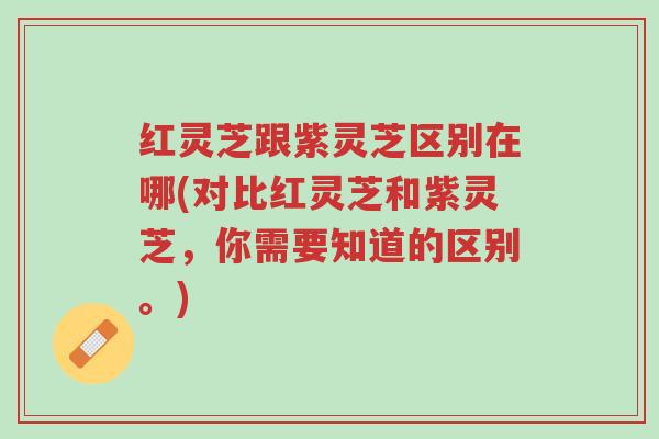 红灵芝跟紫灵芝区别在哪(对比红灵芝和紫灵芝,你需要知道的区别。)-第1张图片-超越 红灵芝跟紫灵芝区别在哪(对比红灵芝和紫灵芝,你需要知道的区别。)-第1张图片-超越