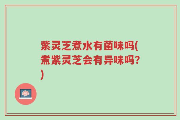 紫灵芝煮水有菌味吗(煮紫灵芝会有异味吗?)-第1张图片-超越 紫灵芝煮水有菌味吗(煮紫灵芝会有异味吗?)-第1张图片-超越