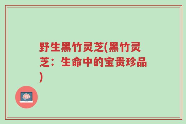 野生黑竹灵芝(黑竹灵芝:生命中的宝贵珍品)-第1张图片-超越 野生黑竹灵芝(黑竹灵芝:生命中的宝贵珍品)-第1张图片-超越