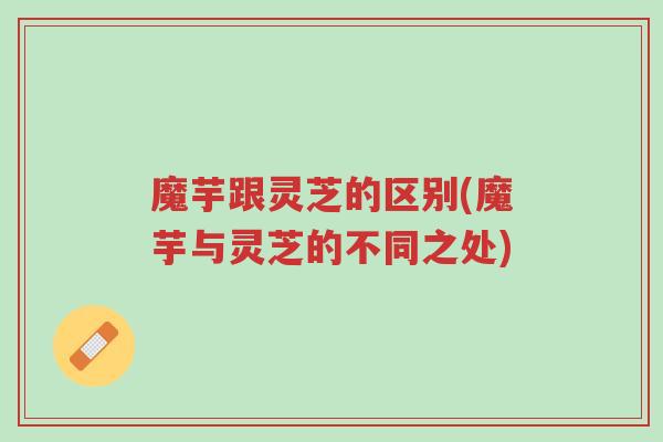 魔芋跟灵芝的区别(魔芋与灵芝的不同之处)-第1张图片-超越 魔芋跟灵芝的区别(魔芋与灵芝的不同之处)-第1张图片-超越