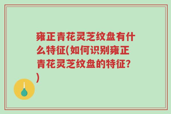 雍正青花灵芝纹盘有什么特征(如何识别雍正青花灵芝纹盘的特征?)-第1张图片-超越 雍正青花灵芝纹盘有什么特征(如何识别雍正青花灵芝纹盘的特征?)-第1张图片-超越