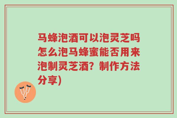 马蜂泡酒可以泡灵芝吗怎么泡马蜂蜜能否用来泡制灵芝酒?制作方法分享)-第1张图片-超越 马蜂泡酒可以泡灵芝吗怎么泡马蜂蜜能否用来泡制灵芝酒?制作方法分享)-第1张图片-超越