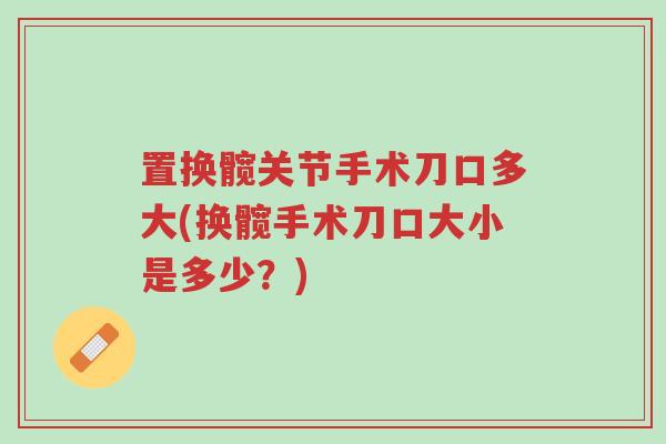 置换髋关节手术刀口多大(换髋手术刀口大小是多少?)-第1张图片-超越 置换髋关节手术刀口多大(换髋手术刀口大小是多少?)-第1张图片-超越