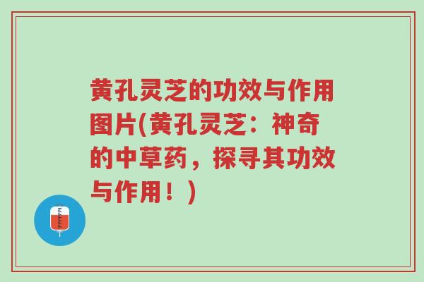 黄孔灵芝的功效与作用图片(黄孔灵芝:神奇的中草药,探寻其功效与作用!)-第1张图片-超越 黄孔灵芝的功效与作用图片(黄孔灵芝:神奇的中草药,探寻其功效与作用!)-第1张图片-超越