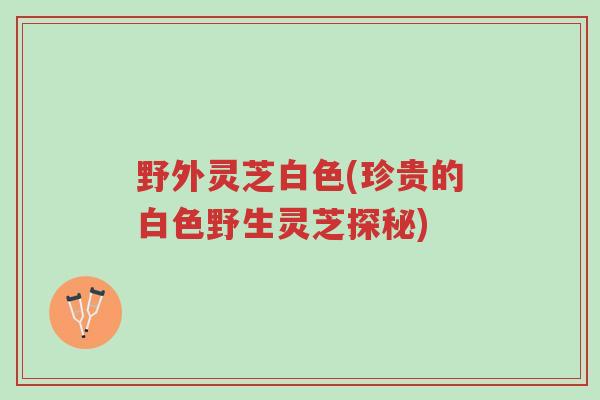 野外灵芝白色(珍贵的白色野生灵芝探秘)-第1张图片-超越 野外灵芝白色(珍贵的白色野生灵芝探秘)-第1张图片-超越