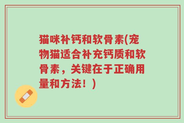 猫咪补钙和软骨素(宠物猫适合补充钙质和软骨素,关键在于正确用量和方法!)-第1张图片-超越 猫咪补钙和软骨素(宠物猫适合补充钙质和软骨素,关键在于正确用量和方法!)-第1张图片-超越