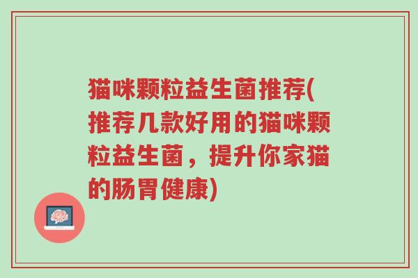 猫咪颗粒益生菌推荐(推荐几款好用的猫咪颗粒益生菌，提升你家猫的肠胃健康)-第1张图片-超越