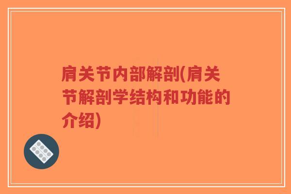 肩关节内部解剖(肩关节解剖学结构和功能的介绍)-第1张图片-超越 肩关节内部解剖(肩关节解剖学结构和功能的介绍)-第1张图片-超越