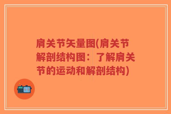 肩关节矢量图(肩关节解剖结构图:了解肩关节的运动和解剖结构)-第1张图片-超越 肩关节矢量图(肩关节解剖结构图:了解肩关节的运动和解剖结构)-第1张图片-超越