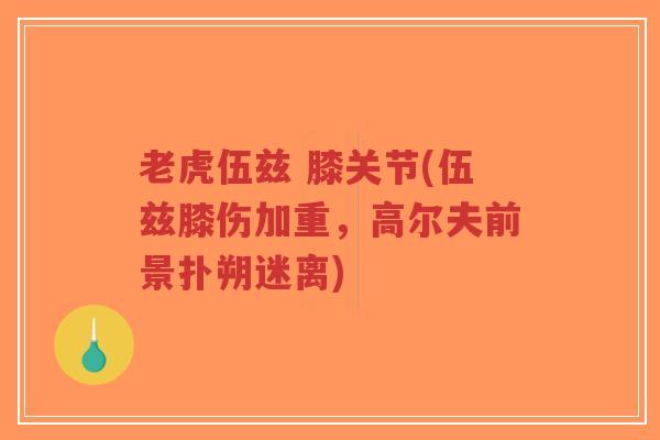 老虎伍兹 膝关节(伍兹膝伤加重,高尔夫前景扑朔迷离)-第1张图片-超越 老虎伍兹 膝关节(伍兹膝伤加重,高尔夫前景扑朔迷离)-第1张图片-超越