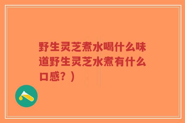 野生灵芝煮水喝什么味道野生灵芝水煮有什么口感?)-第1张图片-超越 野生灵芝煮水喝什么味道野生灵芝水煮有什么口感?)-第1张图片-超越