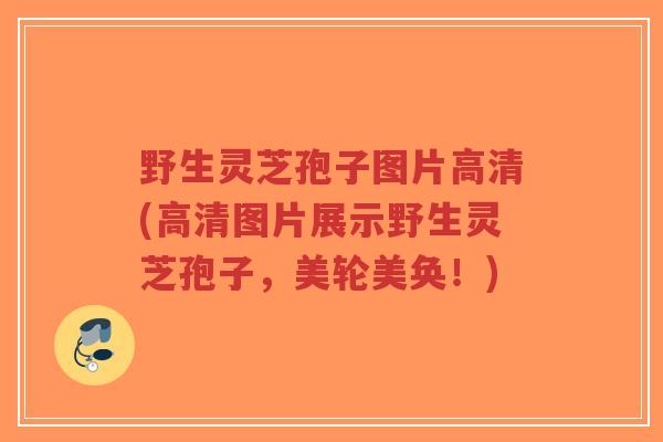 野生灵芝孢子图片高清(高清图片展示野生灵芝孢子，美轮美奂！)-第1张图片-超越