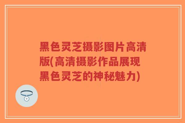 黑色灵芝摄影图片高清版(高清摄影作品展现黑色灵芝的神秘魅力)-第1张图片-超越 黑色灵芝摄影图片高清版(高清摄影作品展现黑色灵芝的神秘魅力)-第1张图片-超越