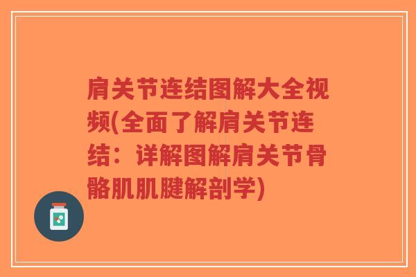 肩关节连结图解大全视频(全面了解肩关节连结:详解图解肩关节骨骼肌肌腱解剖学)-第1张图片-超越 肩关节连结图解大全视频(全面了解肩关节连结:详解图解肩关节骨骼肌肌腱解剖学)-第1张图片-超越