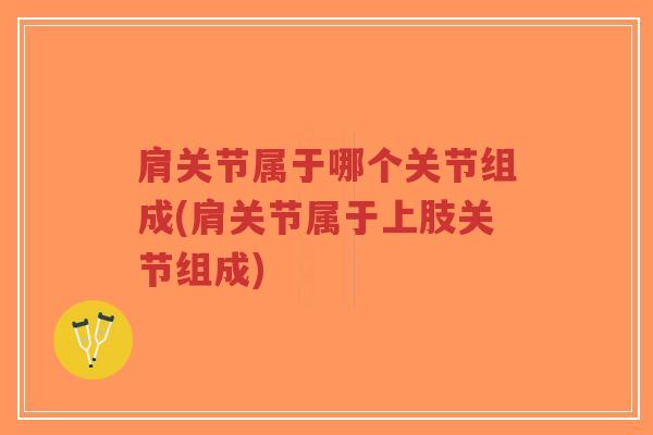 肩关节属于哪个关节组成(肩关节属于上肢关节组成)-第1张图片-超越