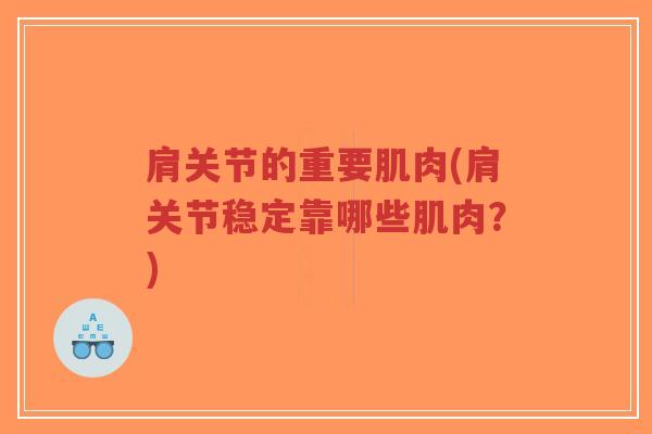 肩关节的重要肌肉(肩关节稳定靠哪些肌肉?)-第1张图片-超越 肩关节的重要肌肉(肩关节稳定靠哪些肌肉?)-第1张图片-超越