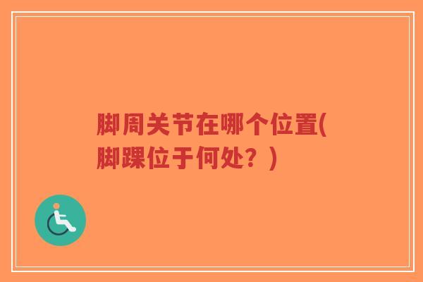 脚周关节在哪个位置(脚踝位于何处?)-第1张图片-超越 脚周关节在哪个位置(脚踝位于何处?)-第1张图片-超越
