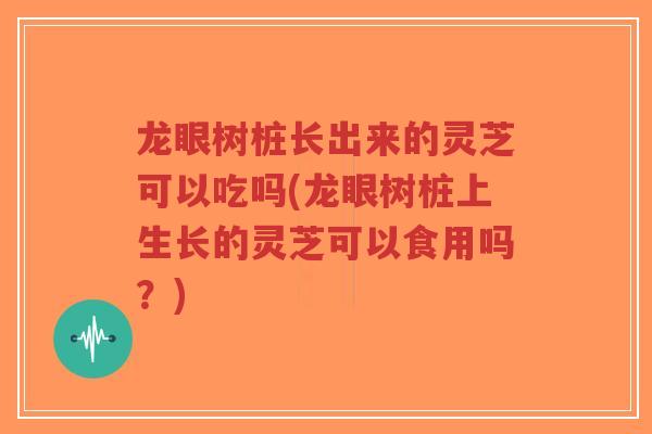 龙眼树桩长出来的灵芝可以吃吗(龙眼树桩上生长的灵芝可以食用吗?)-第1张图片-超越 龙眼树桩长出来的灵芝可以吃吗(龙眼树桩上生长的灵芝可以食用吗?)-第1张图片-超越