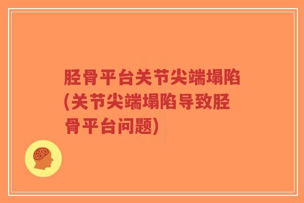 胫骨平台关节尖端塌陷(关节尖端塌陷导致胫骨平台问题)-第1张图片-超越 胫骨平台关节尖端塌陷(关节尖端塌陷导致胫骨平台问题)-第1张图片-超越