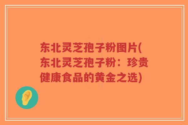 东北灵芝孢子粉图片(东北灵芝孢子粉:珍贵健康食品的黄金之选)-第1张图片-超越 东北灵芝孢子粉图片(东北灵芝孢子粉:珍贵健康食品的黄金之选)-第1张图片-超越